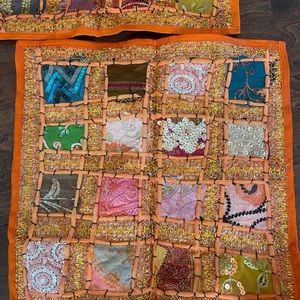 Hand stitched throw pillow covers